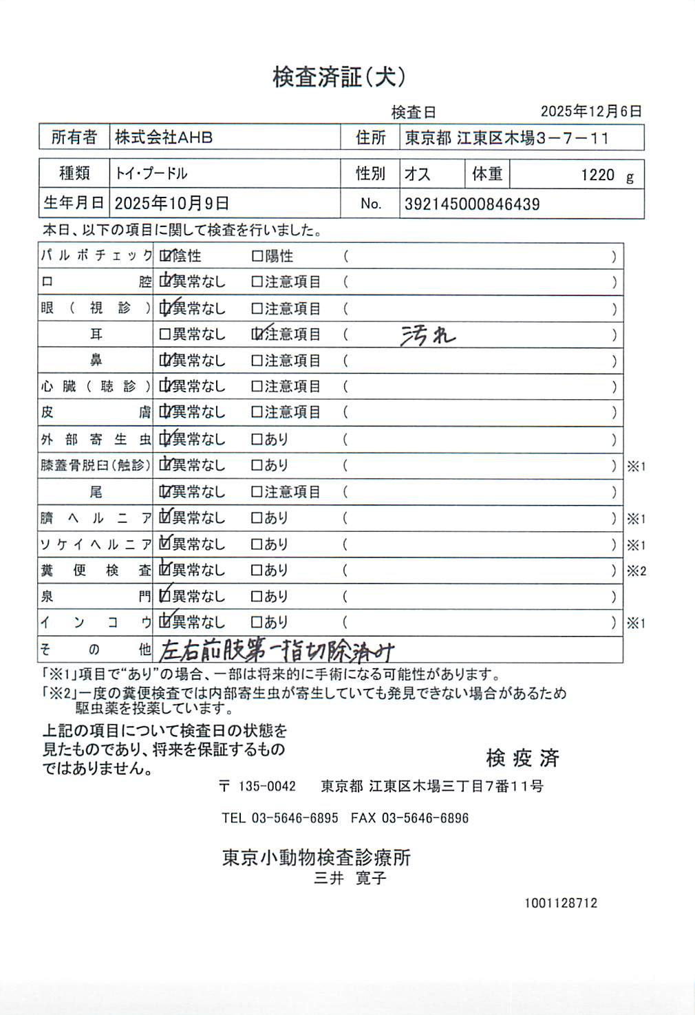 トイ・プードル