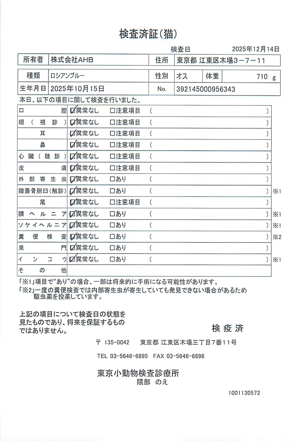 ロシアンブルー