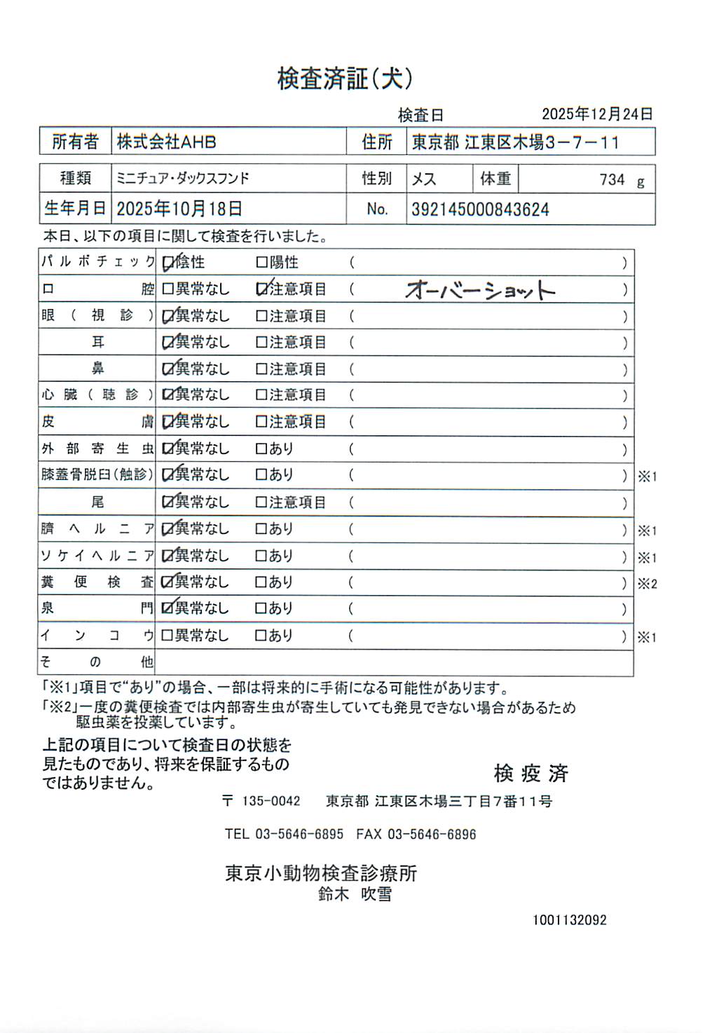 ミニチュア・ダックスフンド