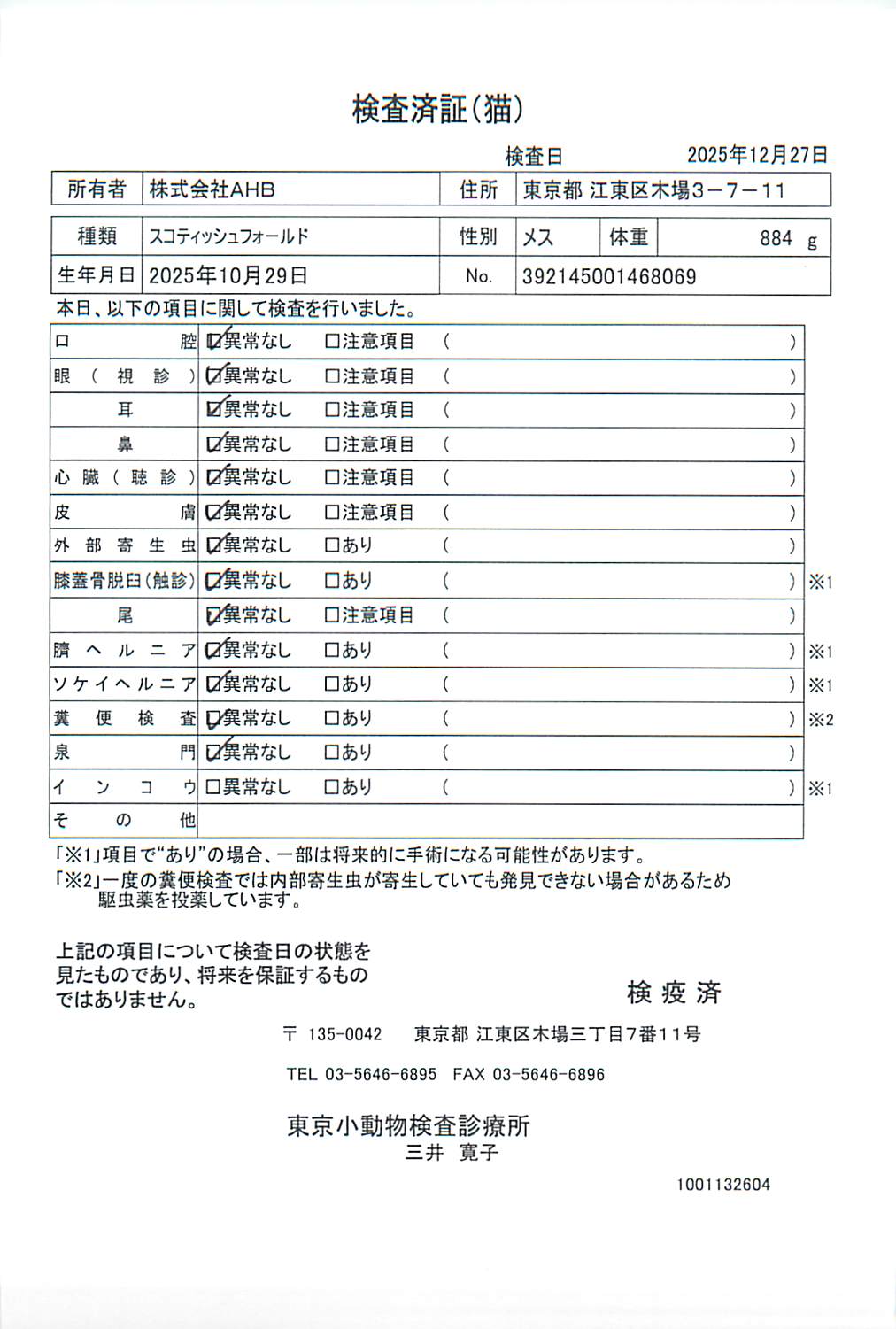 スコティッシュフォールド