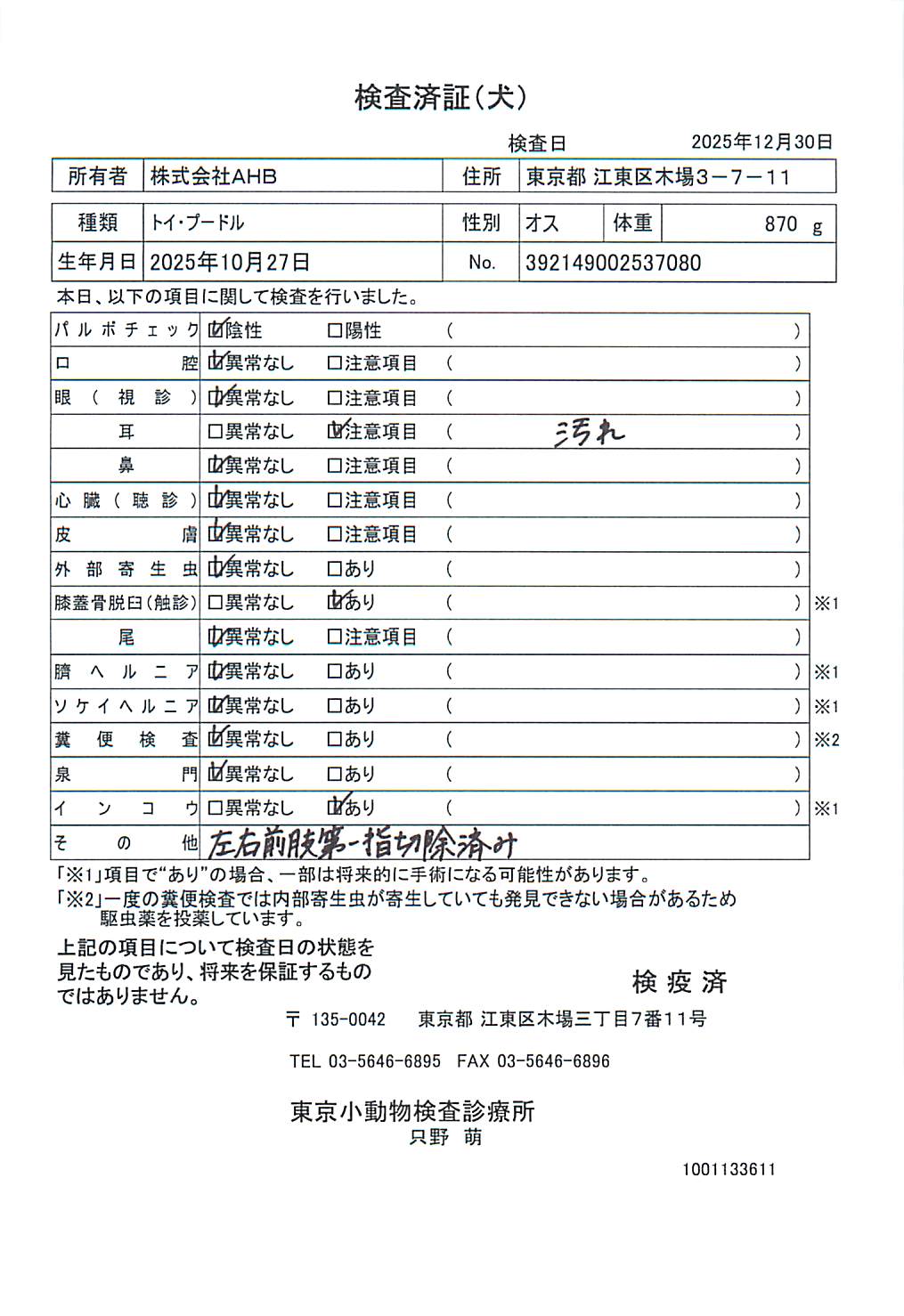 トイ・プードル