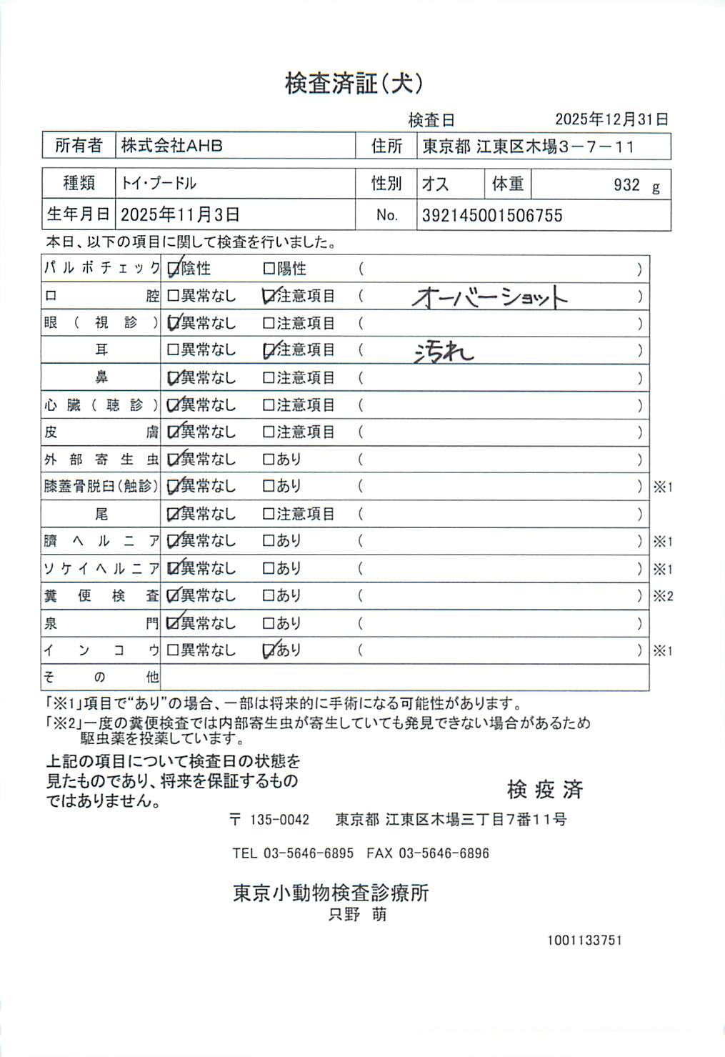 トイ・プードル