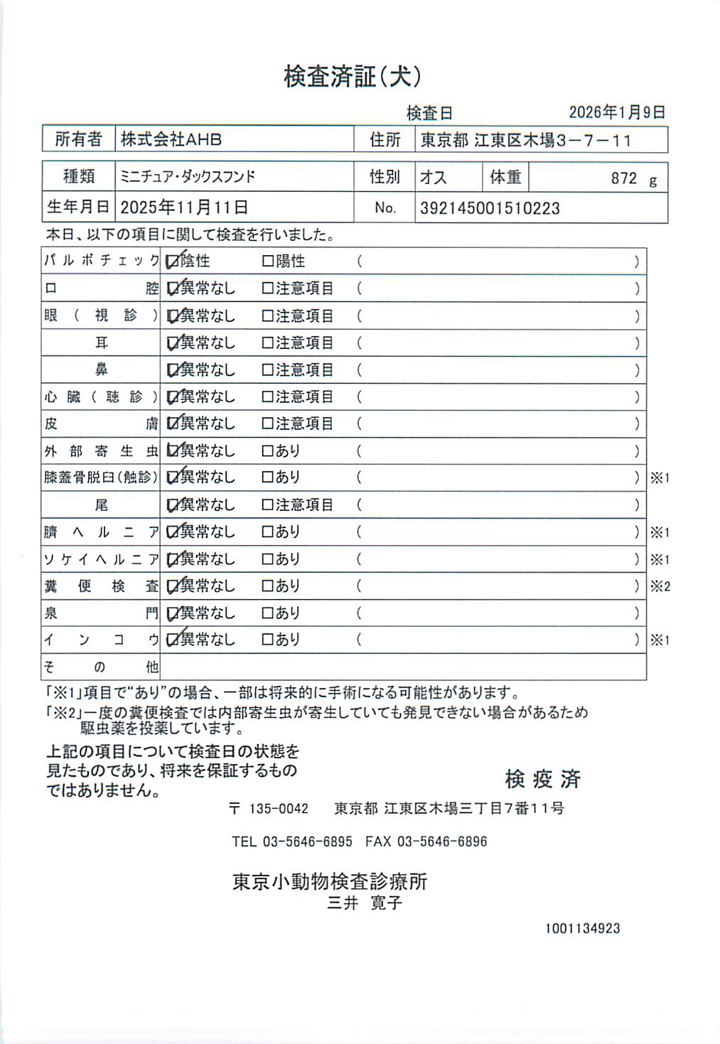 ミニチュア・ダックスフンド