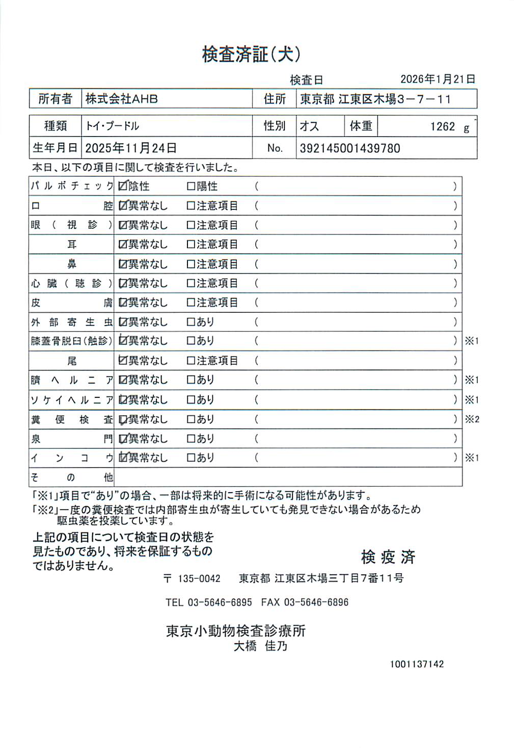 トイ・プードル