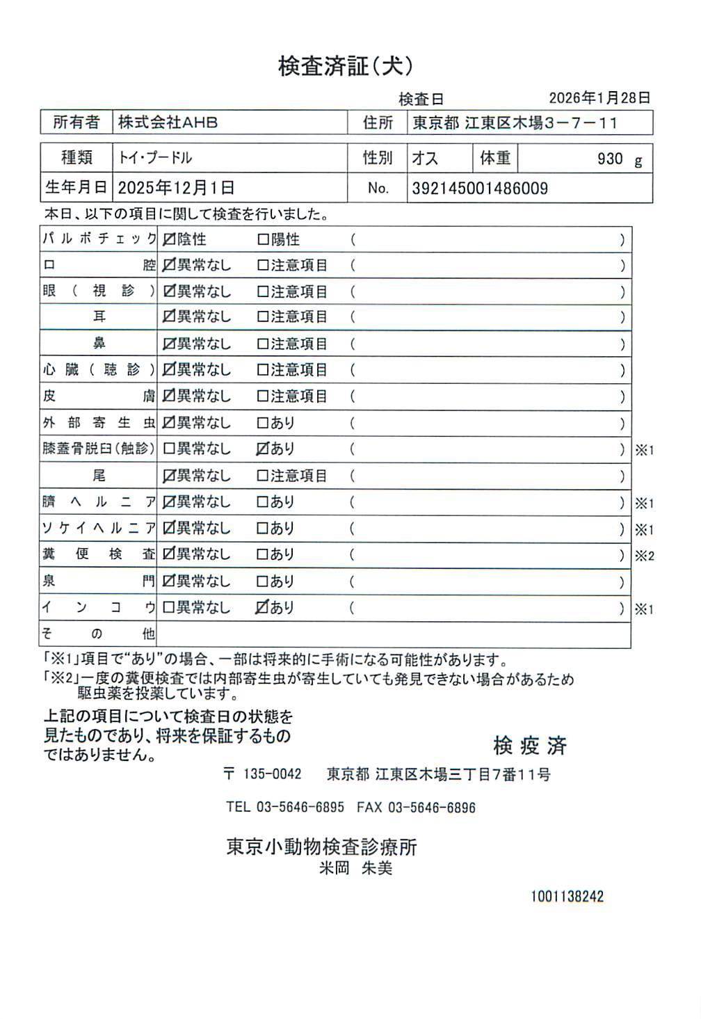 トイ・プードル