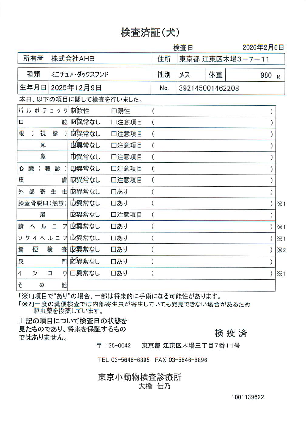 ミニチュア・ダックスフンド