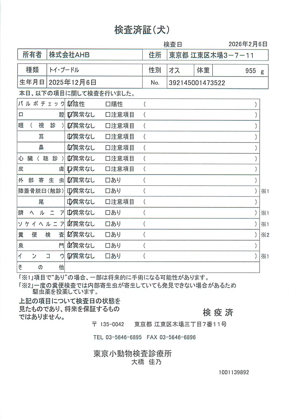 トイ・プードル