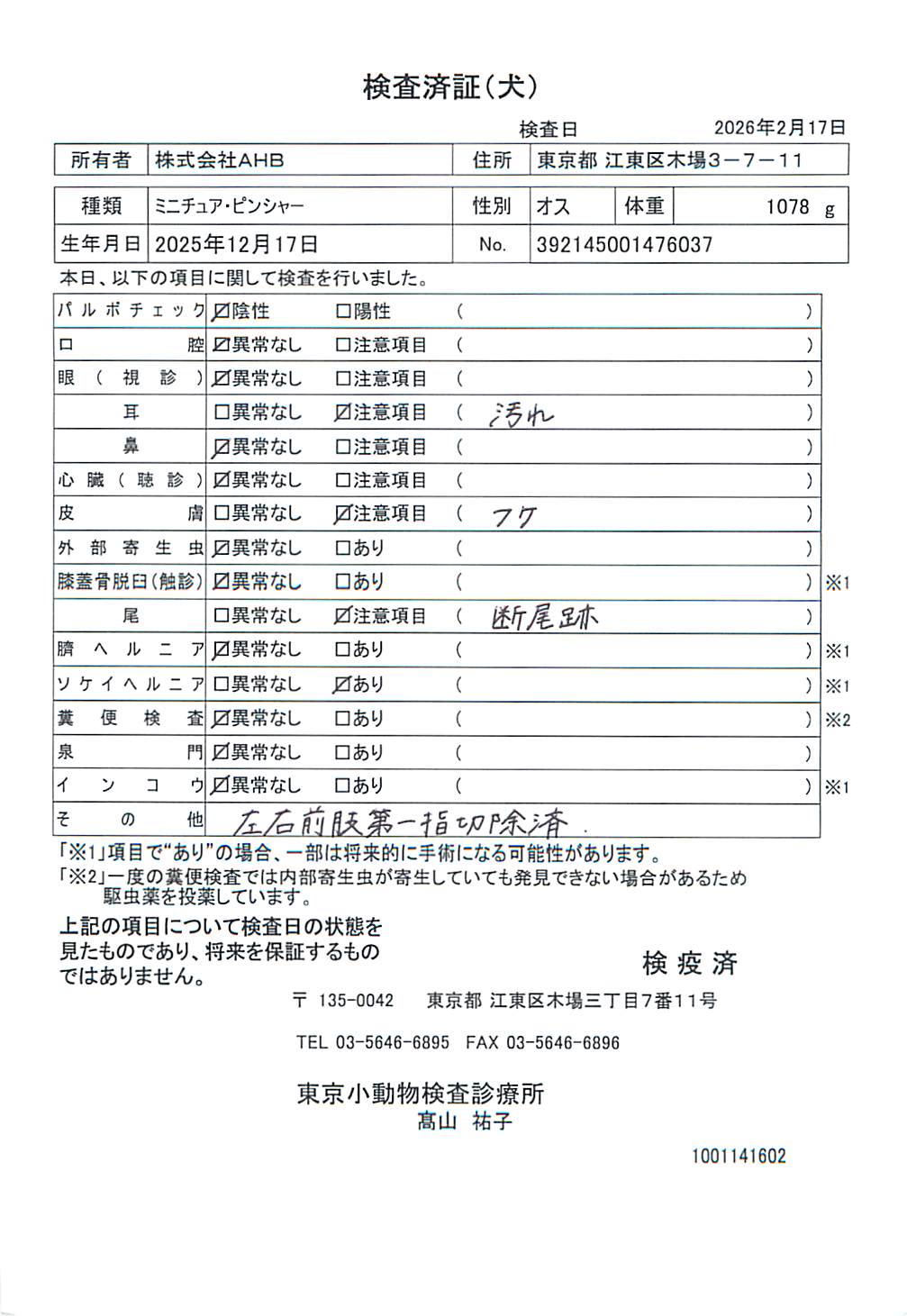 ミニチュア・ピンシャー