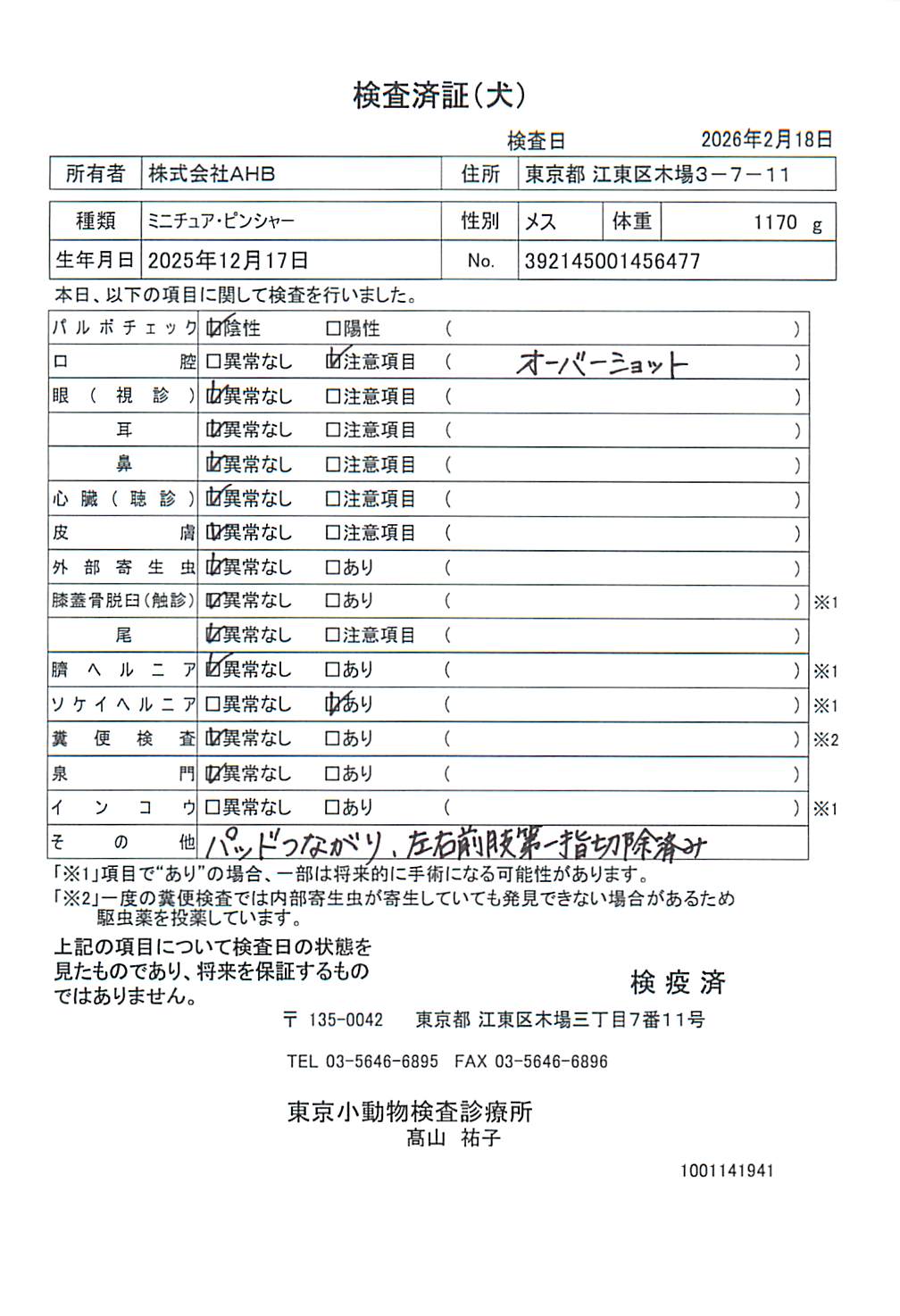 ミニチュア・ピンシャー