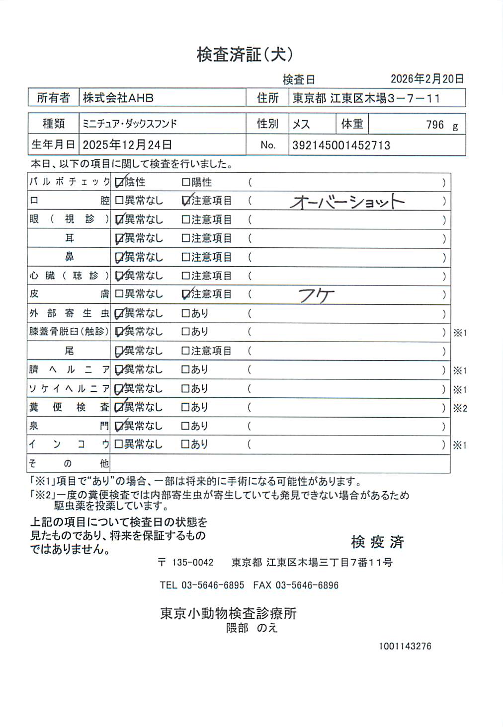 ミニチュア・ダックスフンド