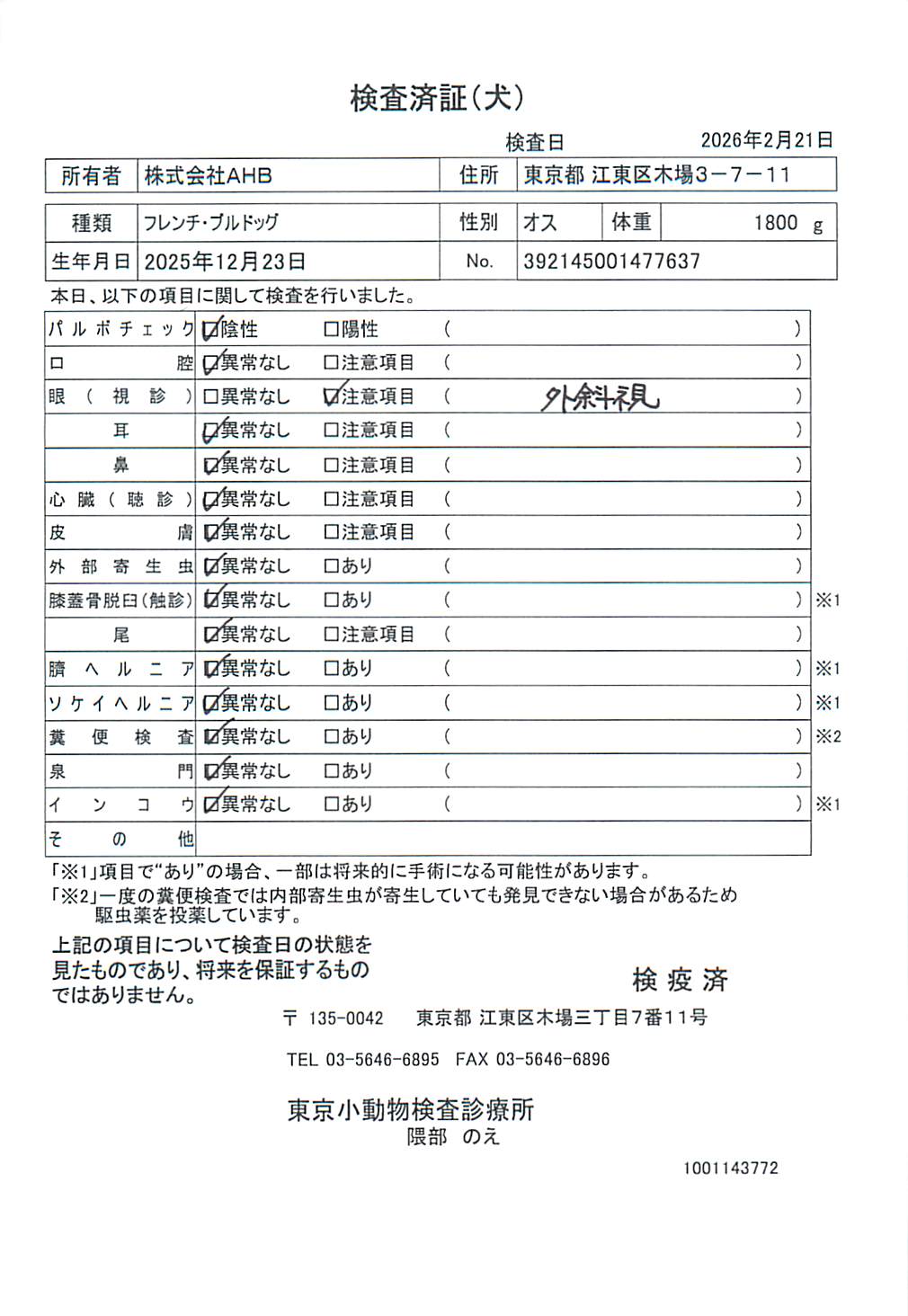 フレンチ・ブルドッグ