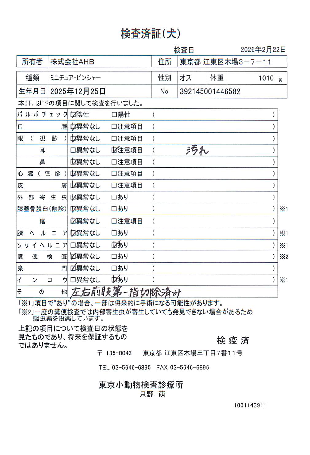 ミニチュア・ピンシャー