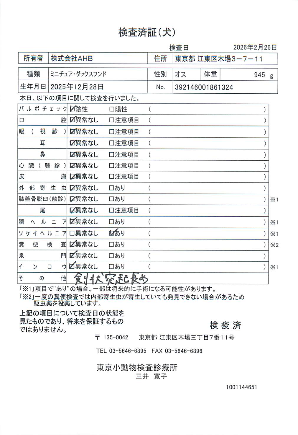 ミニチュア・ダックスフンド