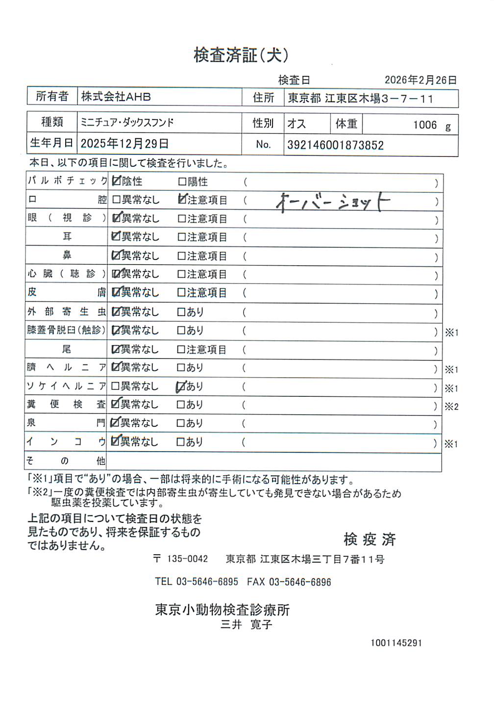 ミニチュア・ダックスフンド
