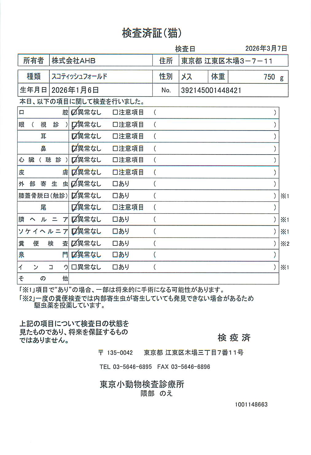 スコティッシュフォールド