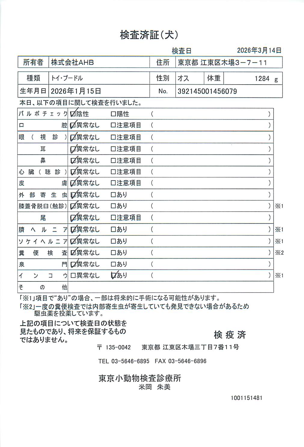 トイ・プードル