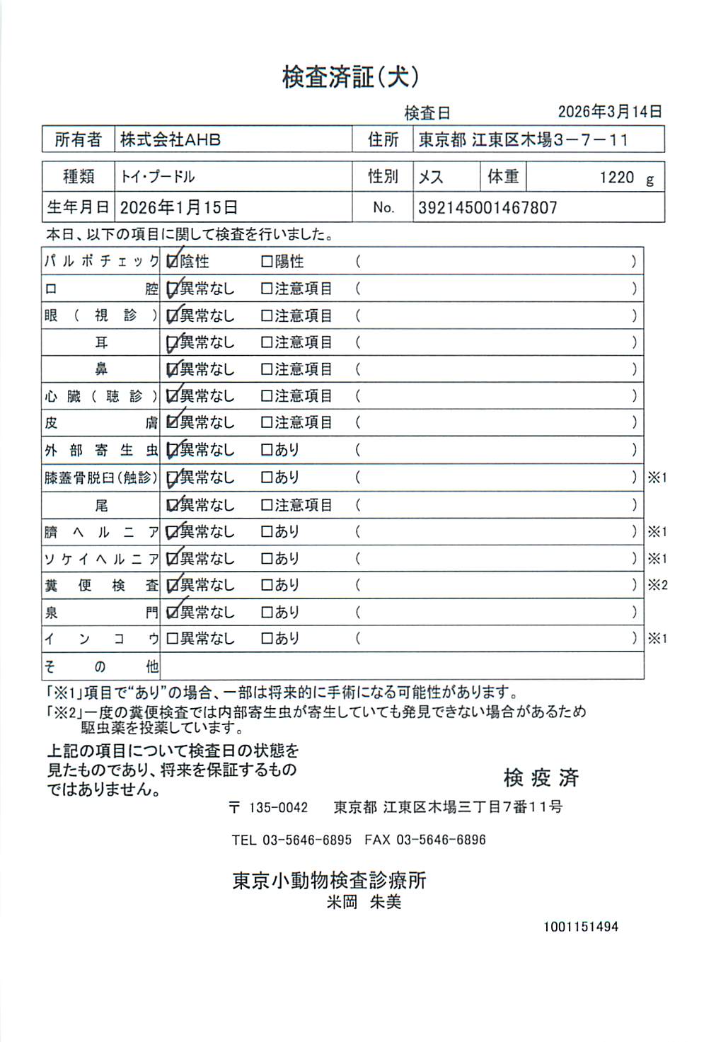 トイ・プードル