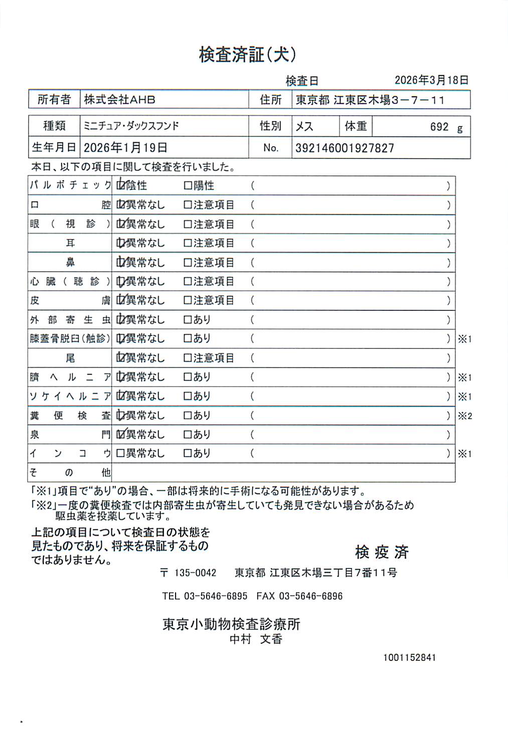 ミニチュア・ダックスフンド