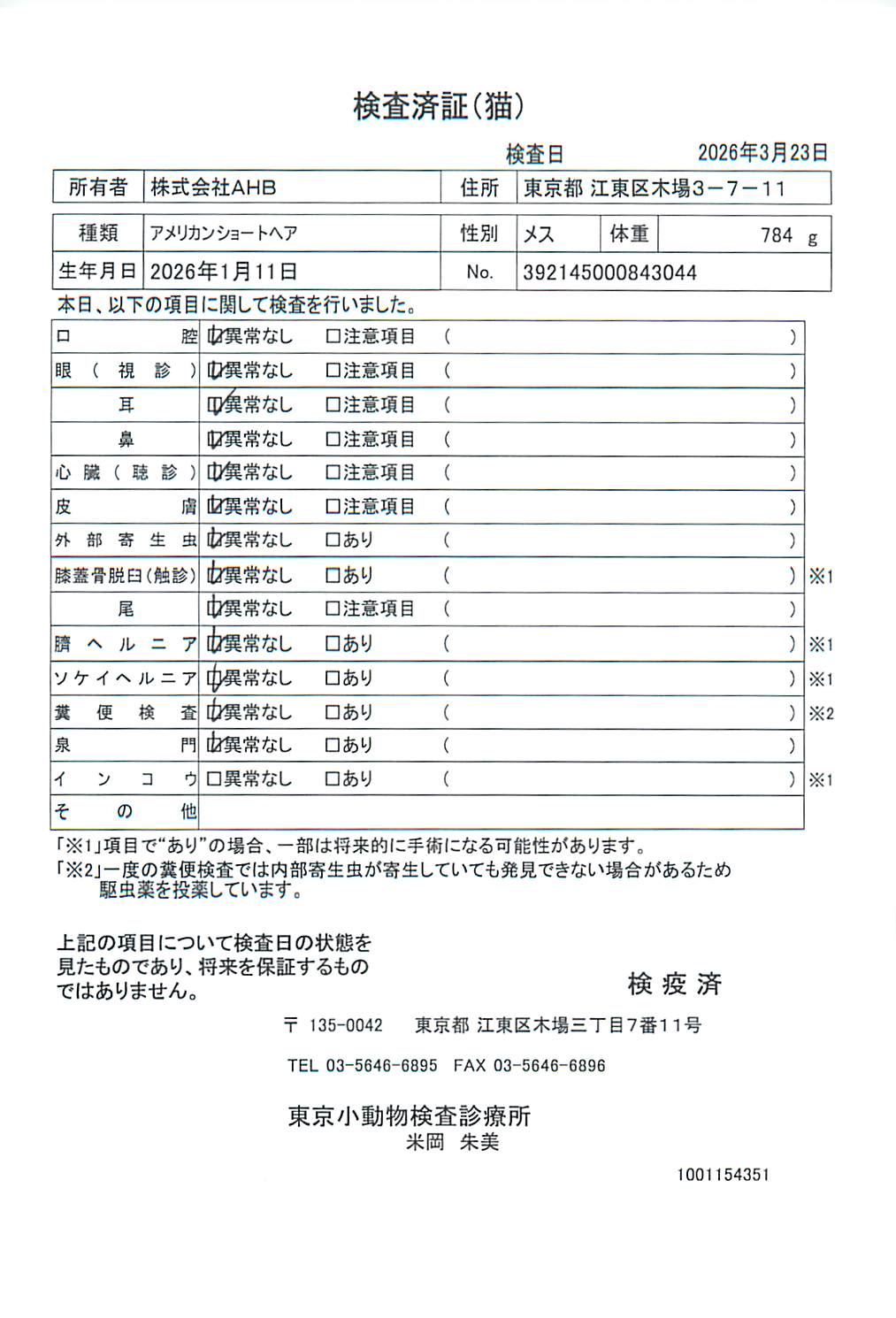 アメリカンショートヘア
