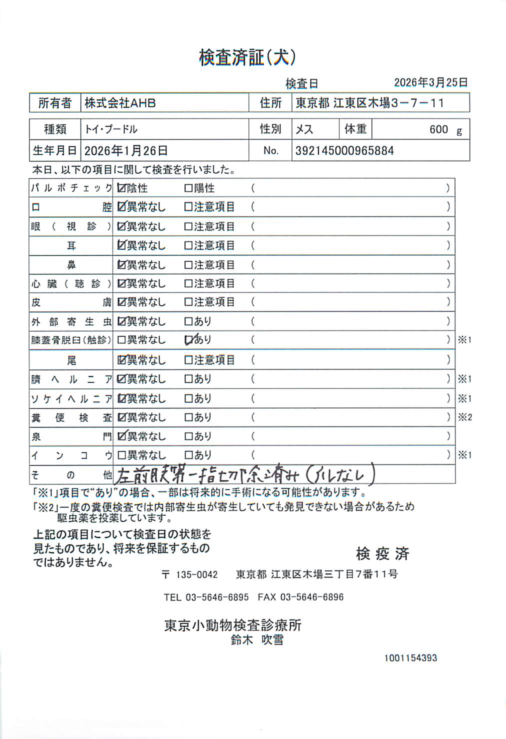 トイ・プードル