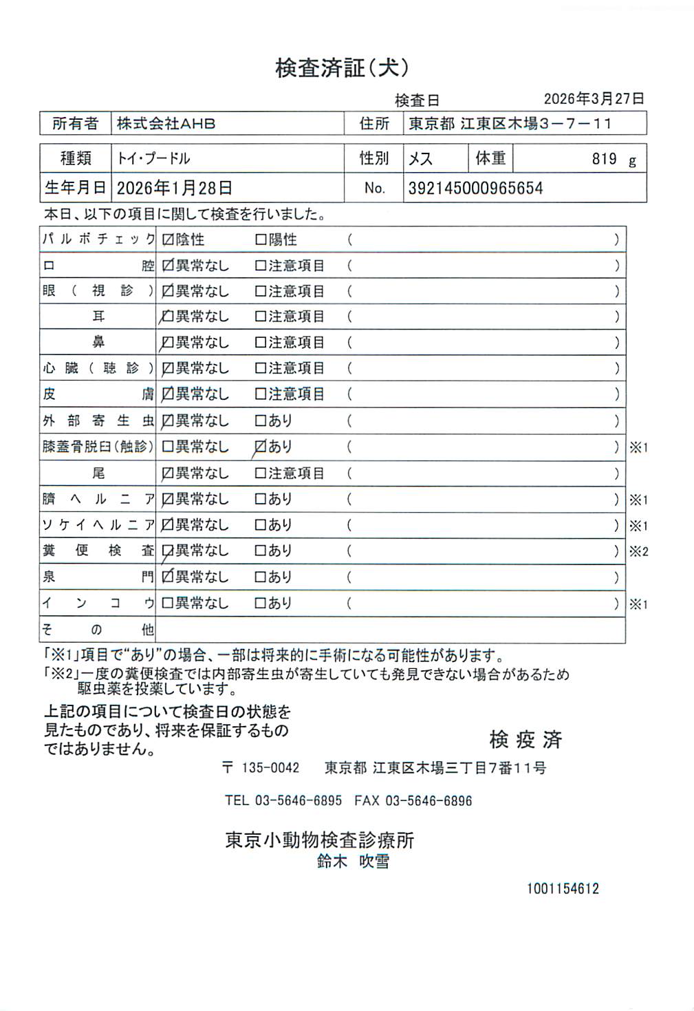 トイ・プードル