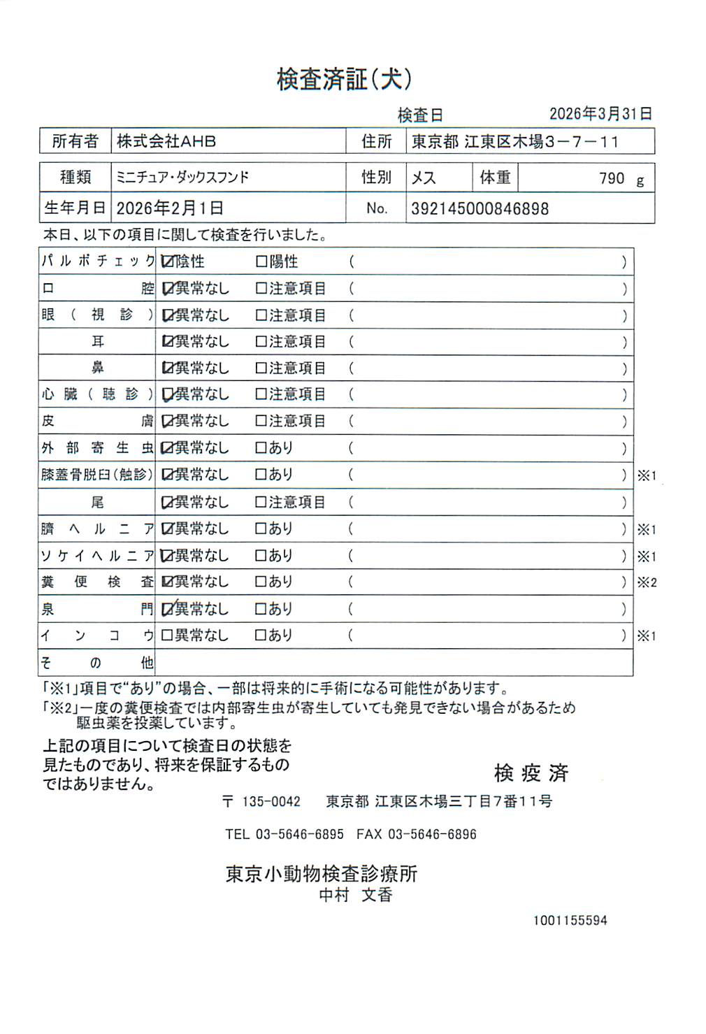 ミニチュア・ダックスフンド