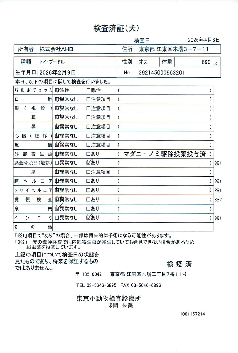 トイ・プードル