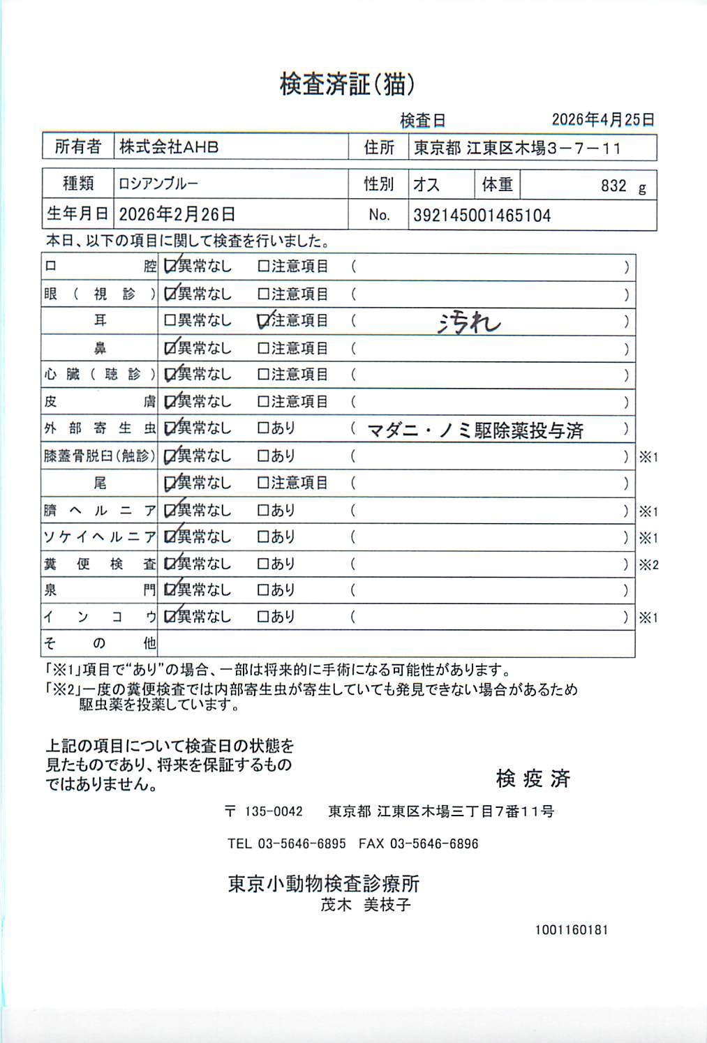 ロシアンブルー