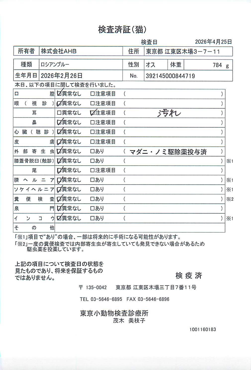 ロシアンブルー