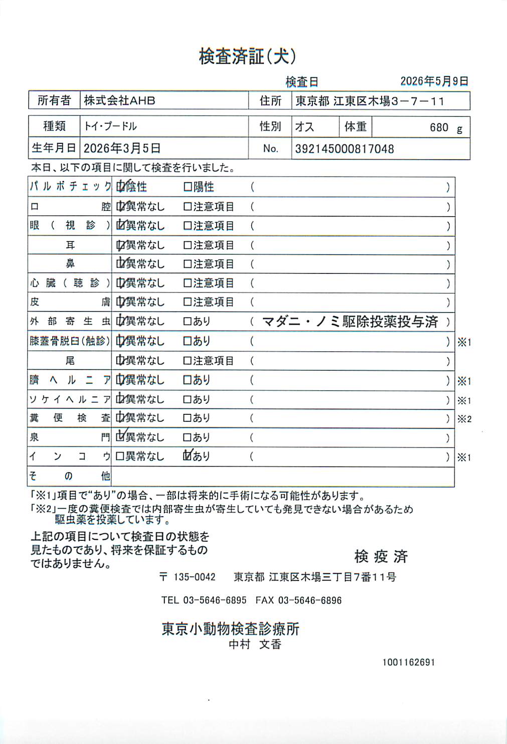 トイ・プードル