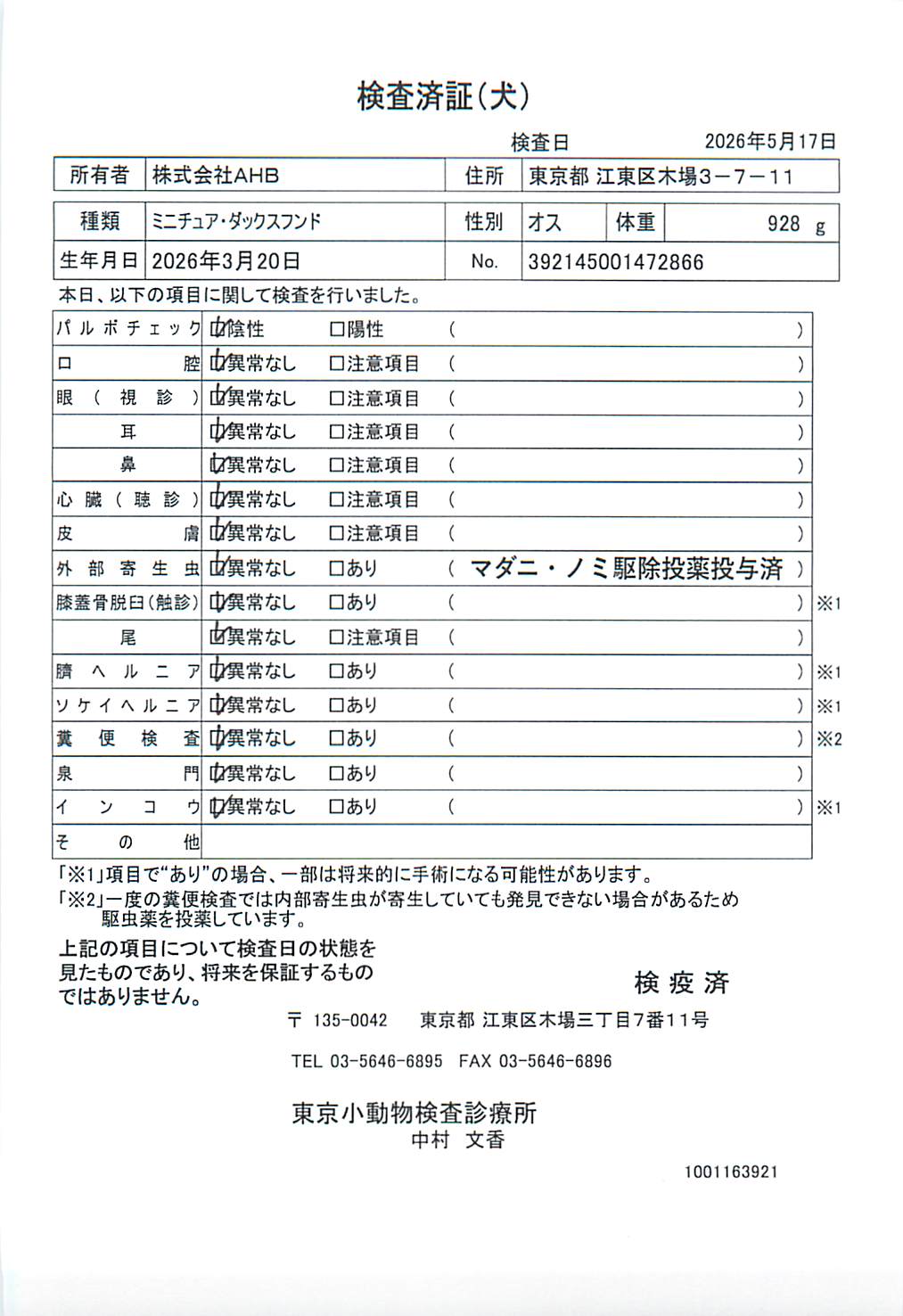 ミニチュア・ダックスフンド