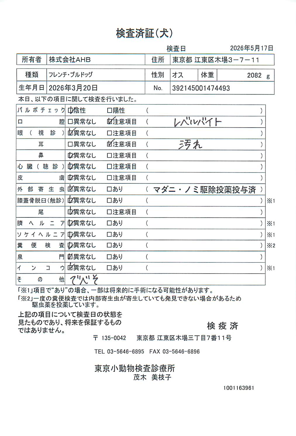 フレンチ・ブルドッグ