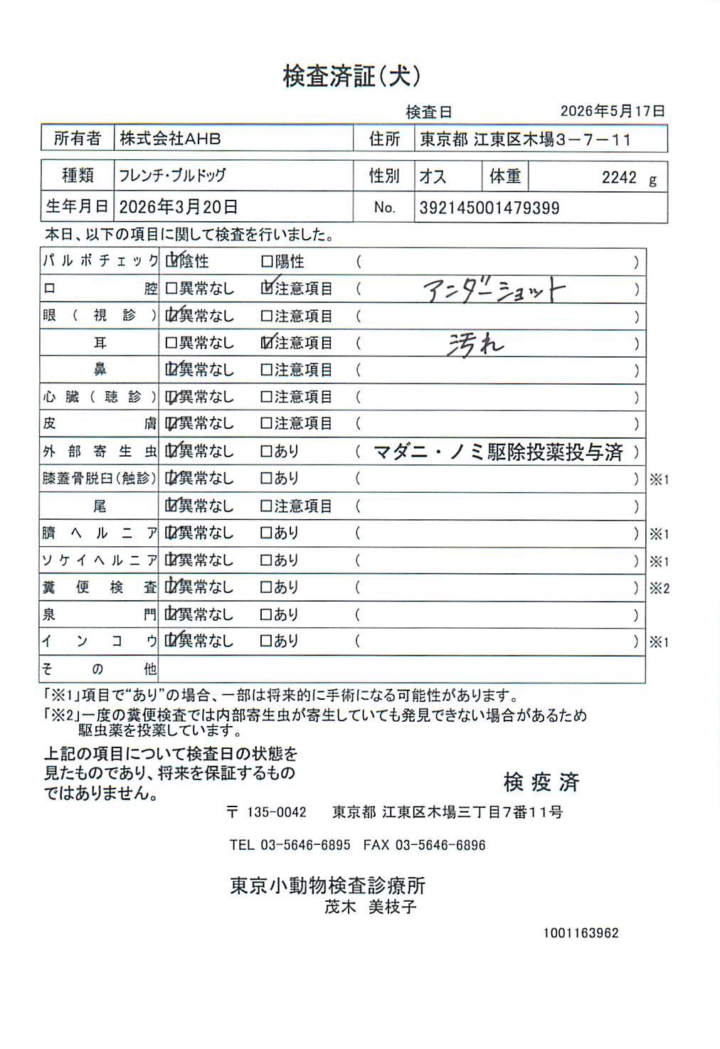 フレンチ・ブルドッグ