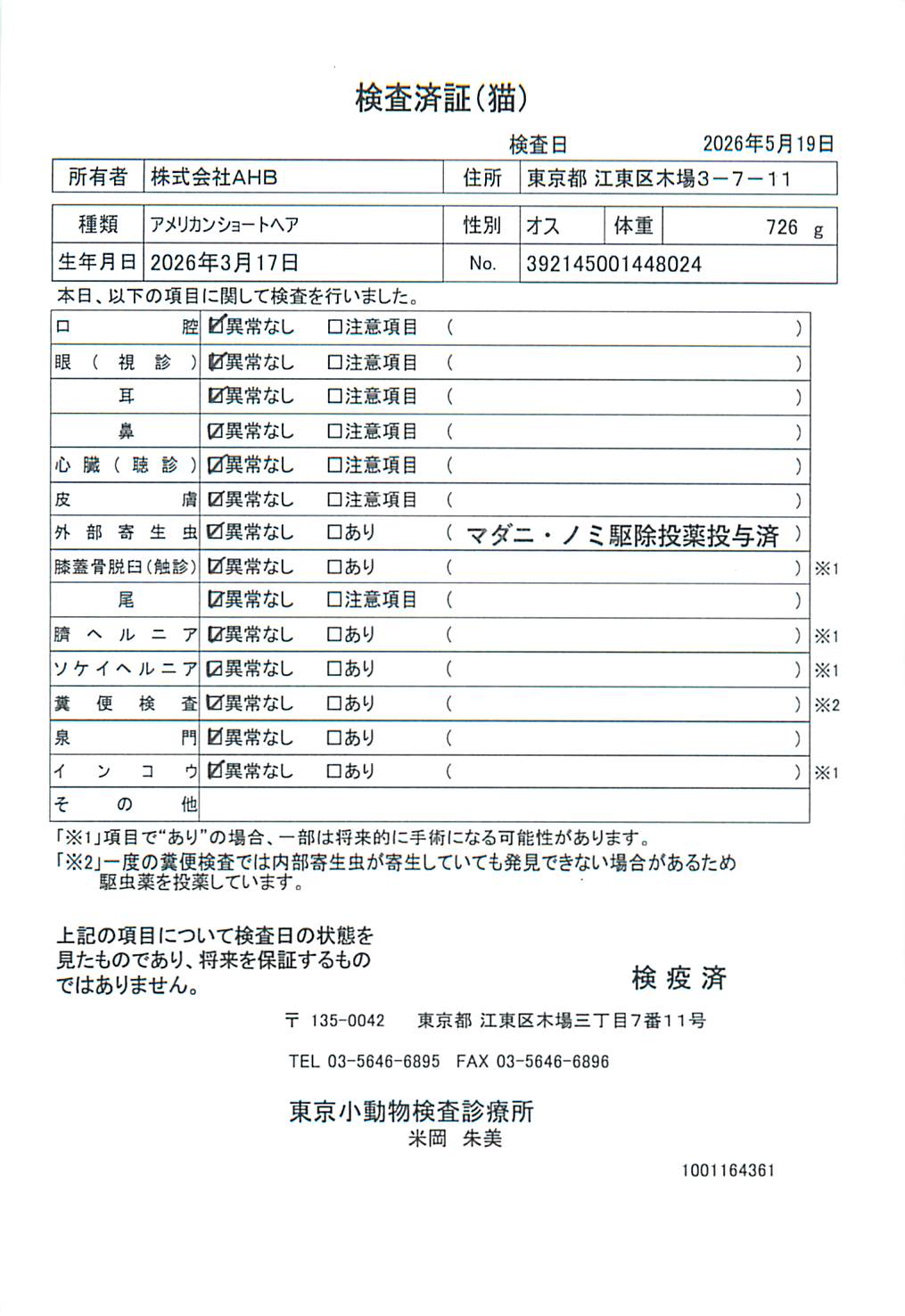 アメリカンショートヘア