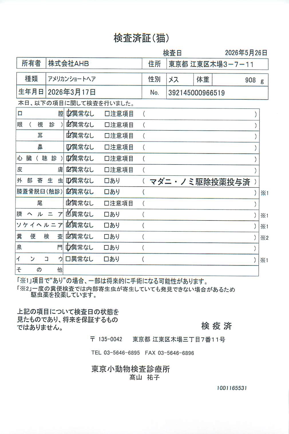 アメリカンショートヘア