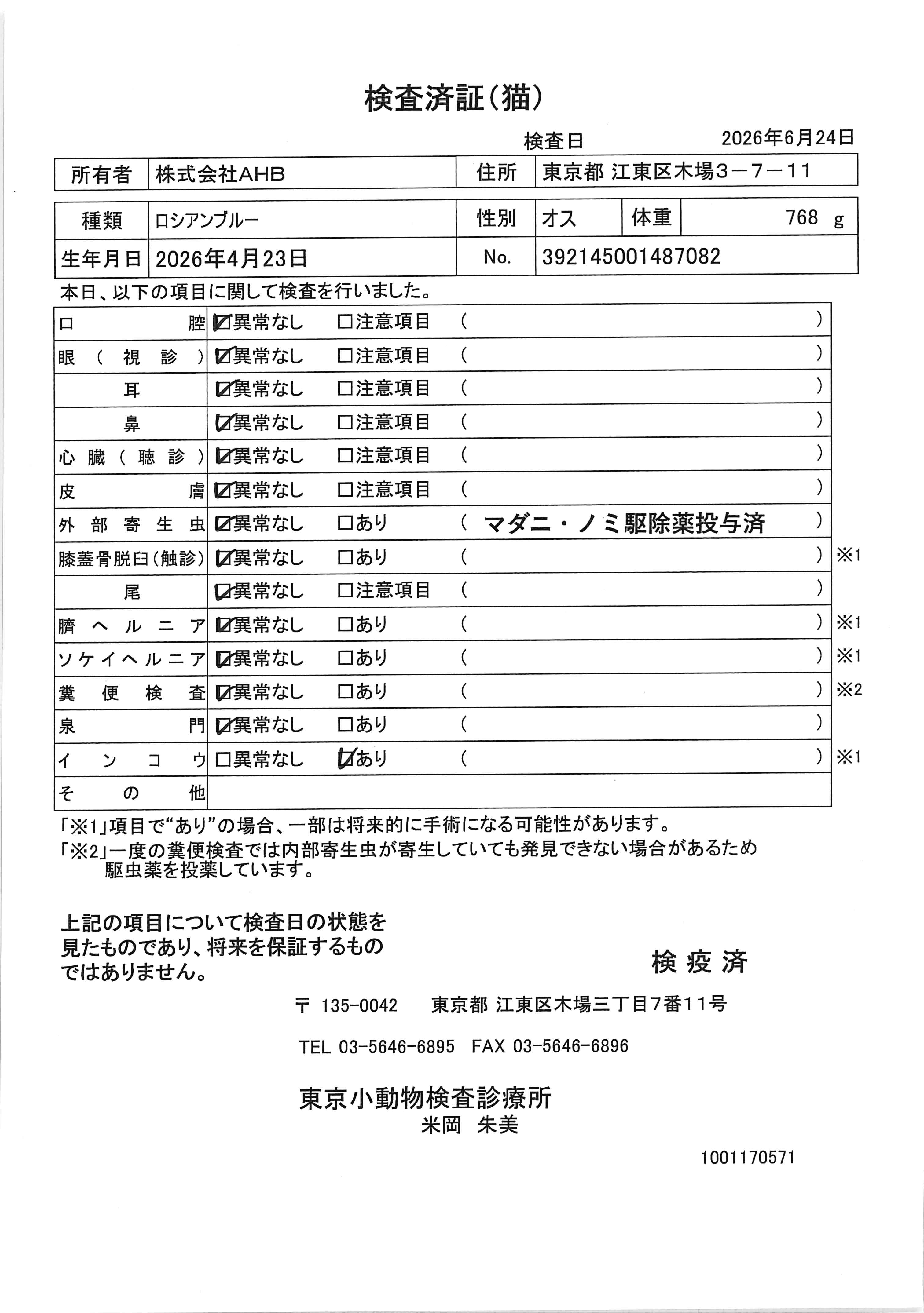 ロシアンブルー