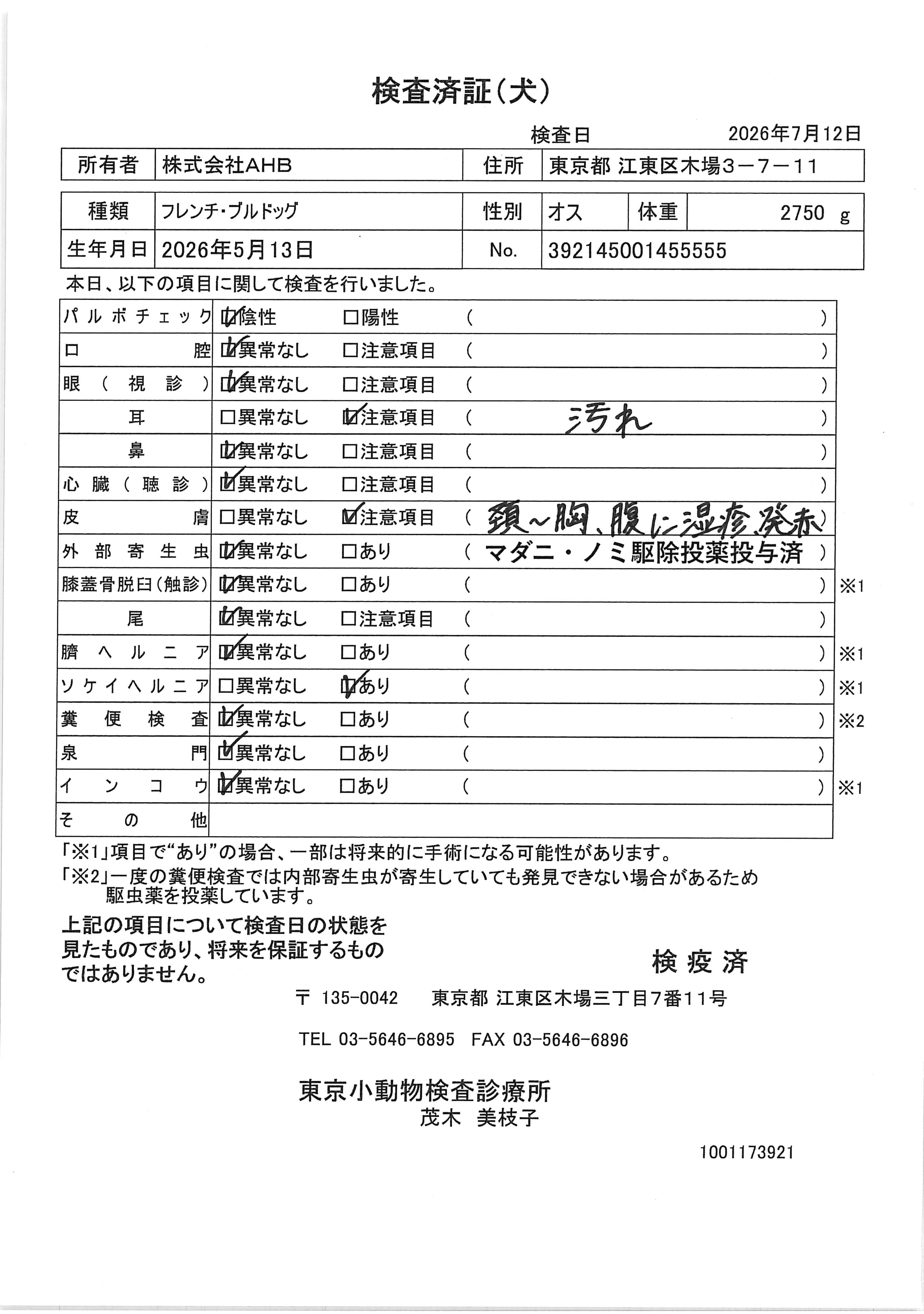 フレンチ・ブルドッグ