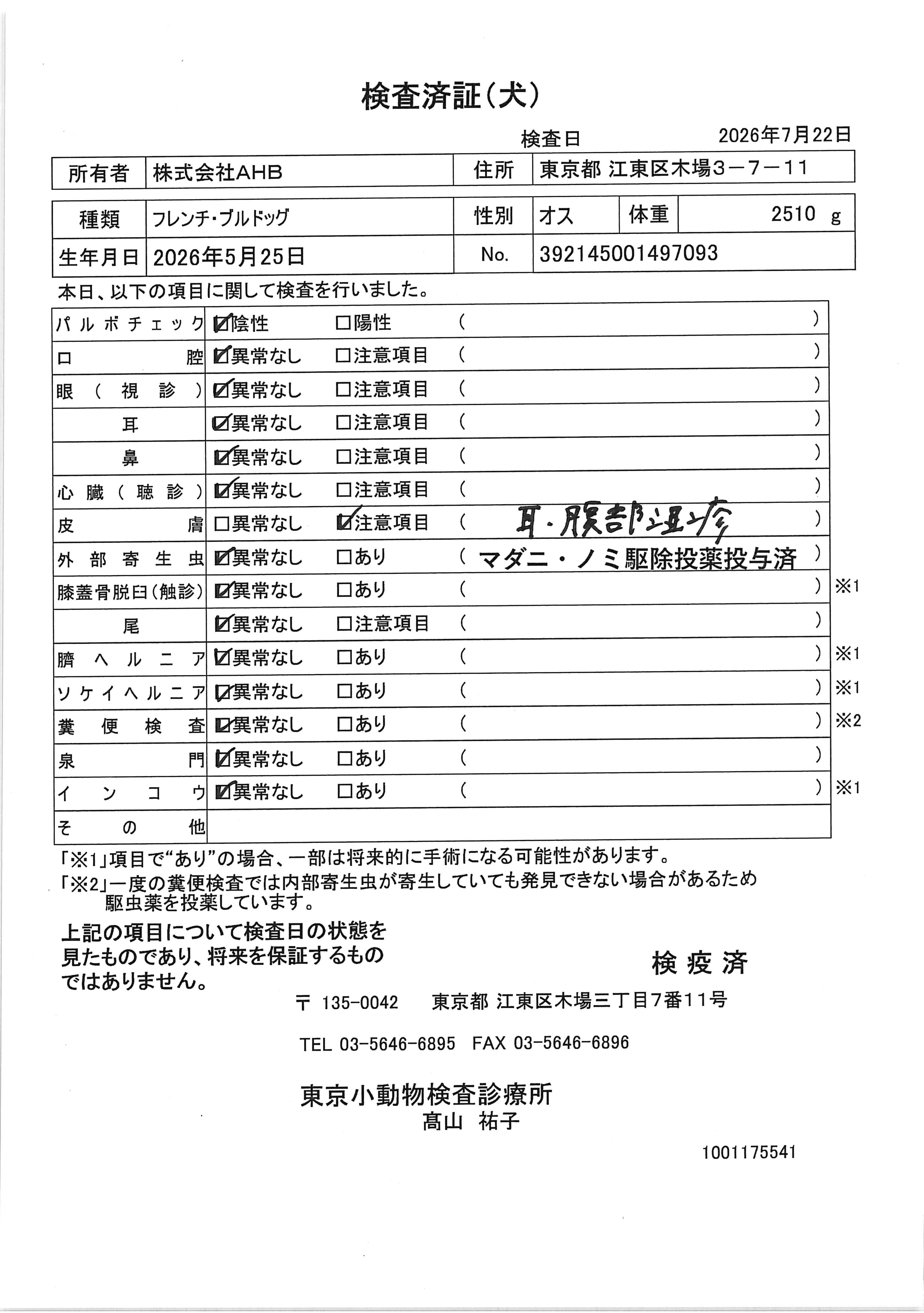 フレンチ・ブルドッグ
