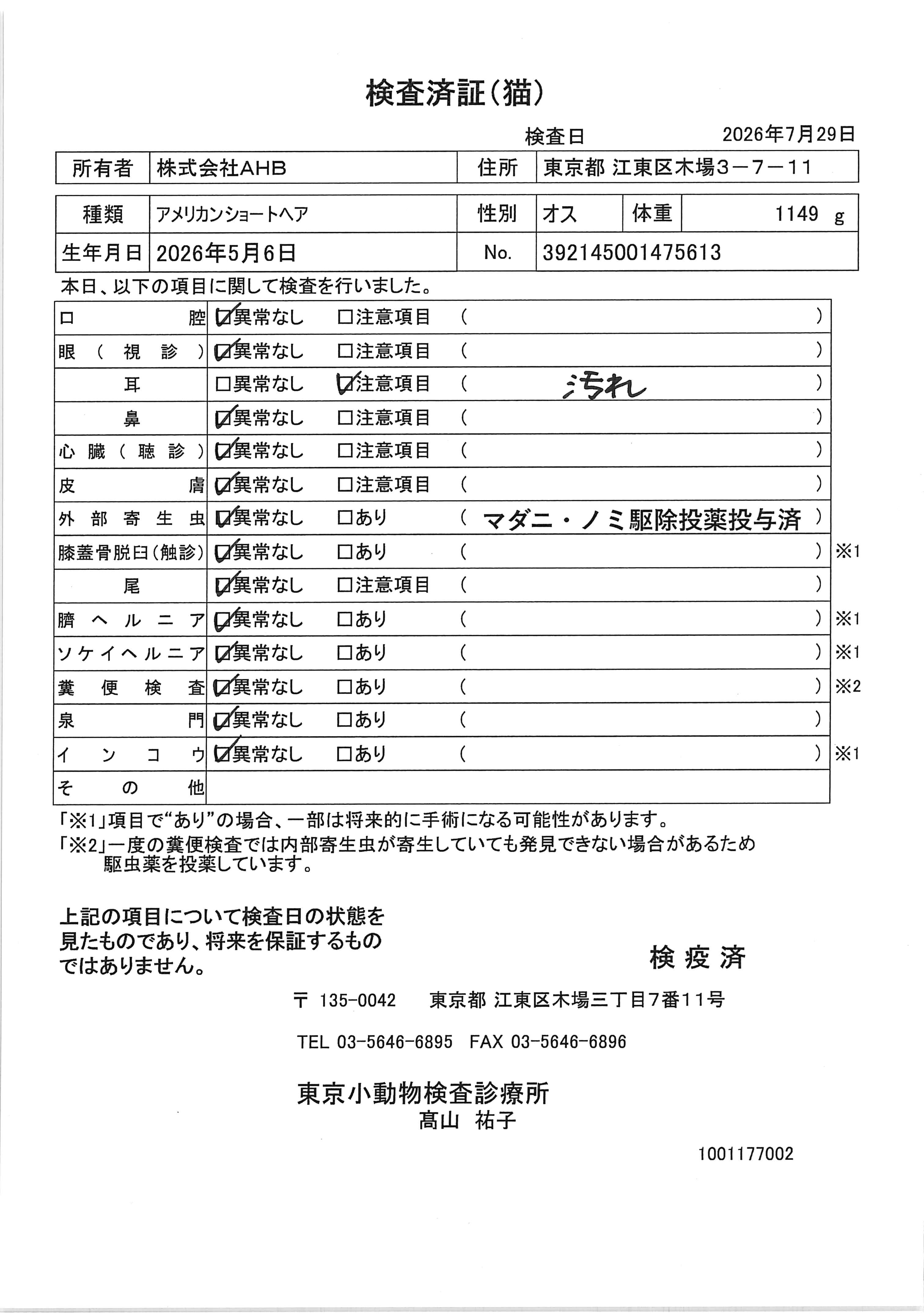 アメリカンショートヘア