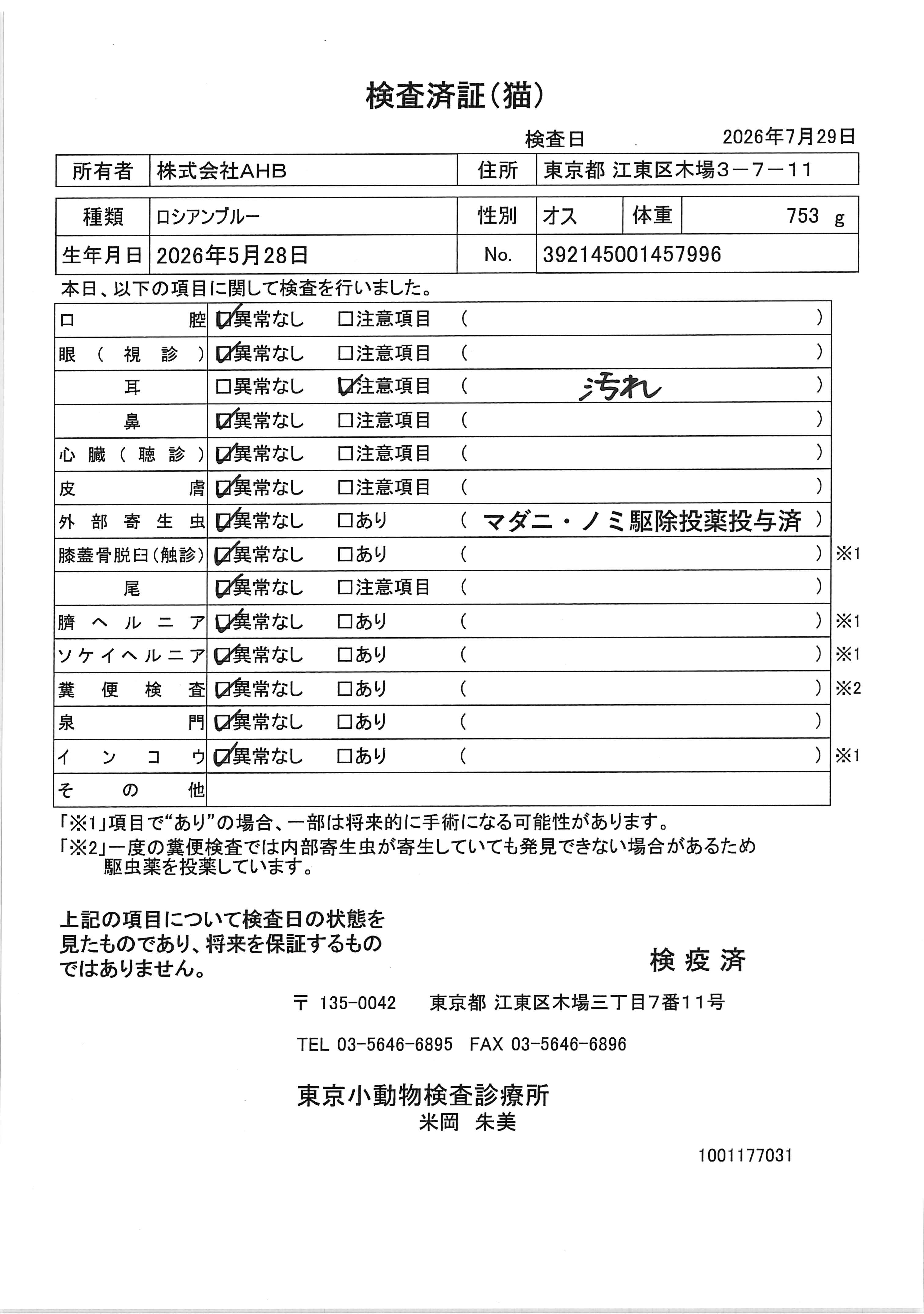 ロシアンブルー