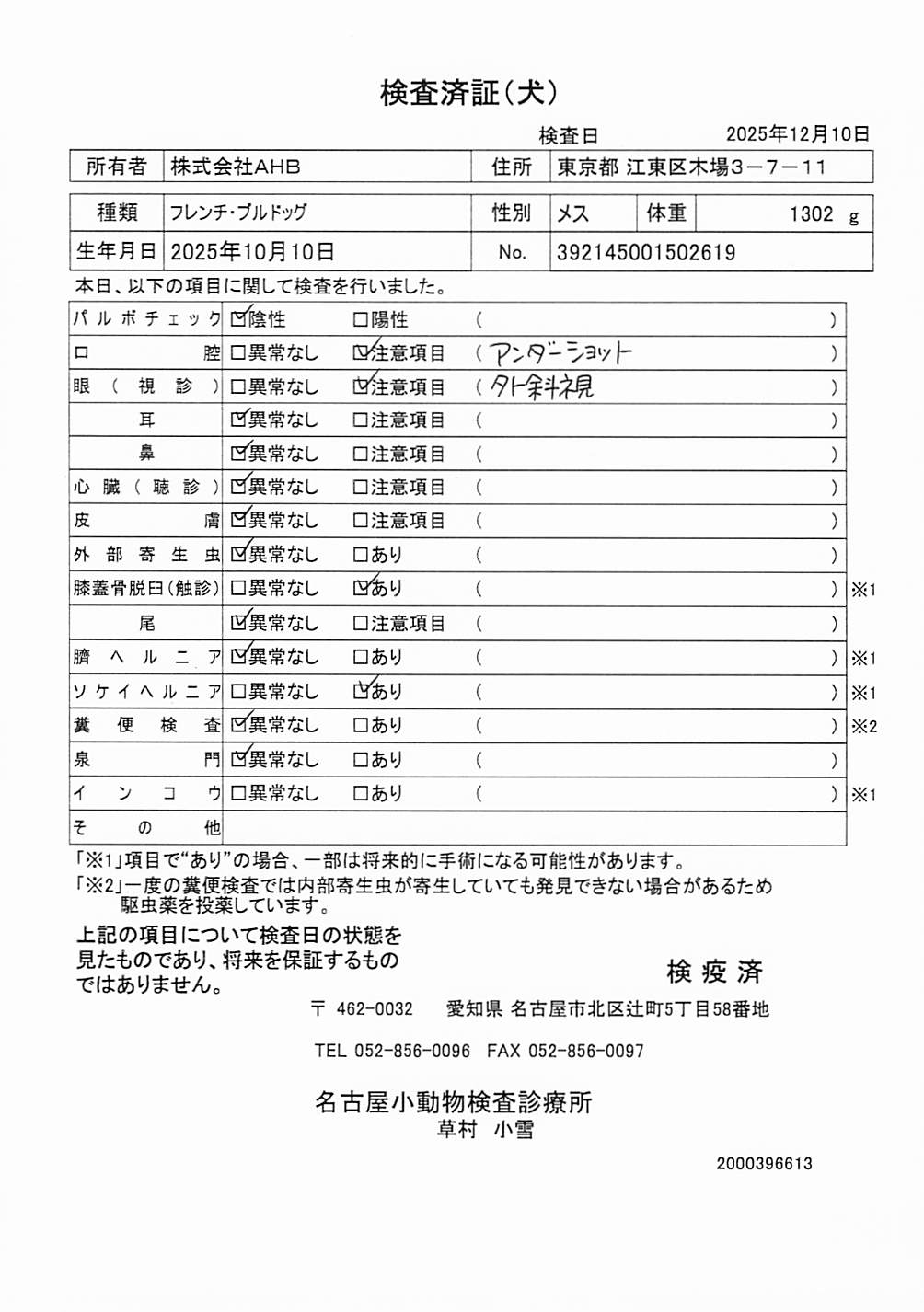フレンチ・ブルドッグ