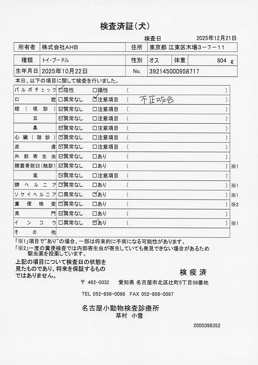 トイ・プードル