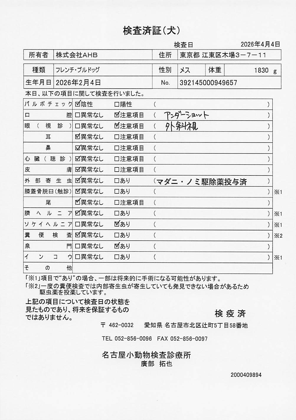 フレンチ・ブルドッグ