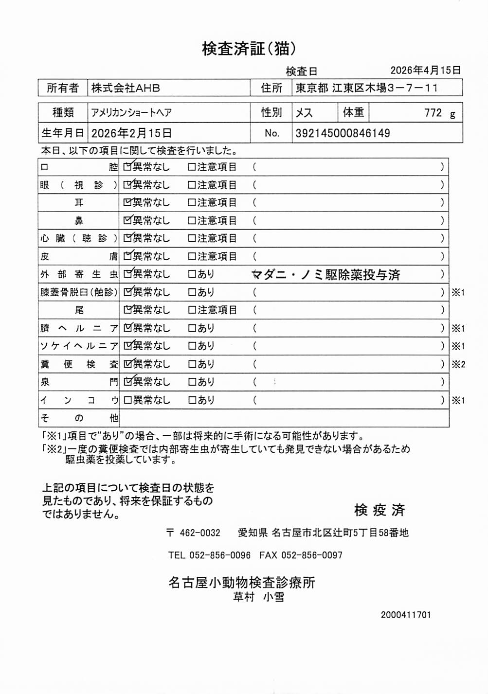 アメリカンショートヘア