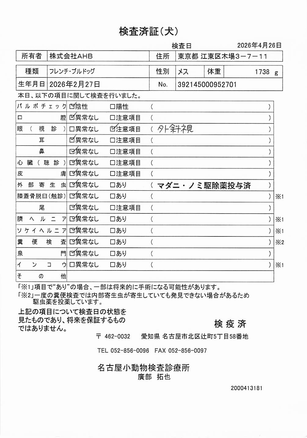 フレンチ・ブルドッグ