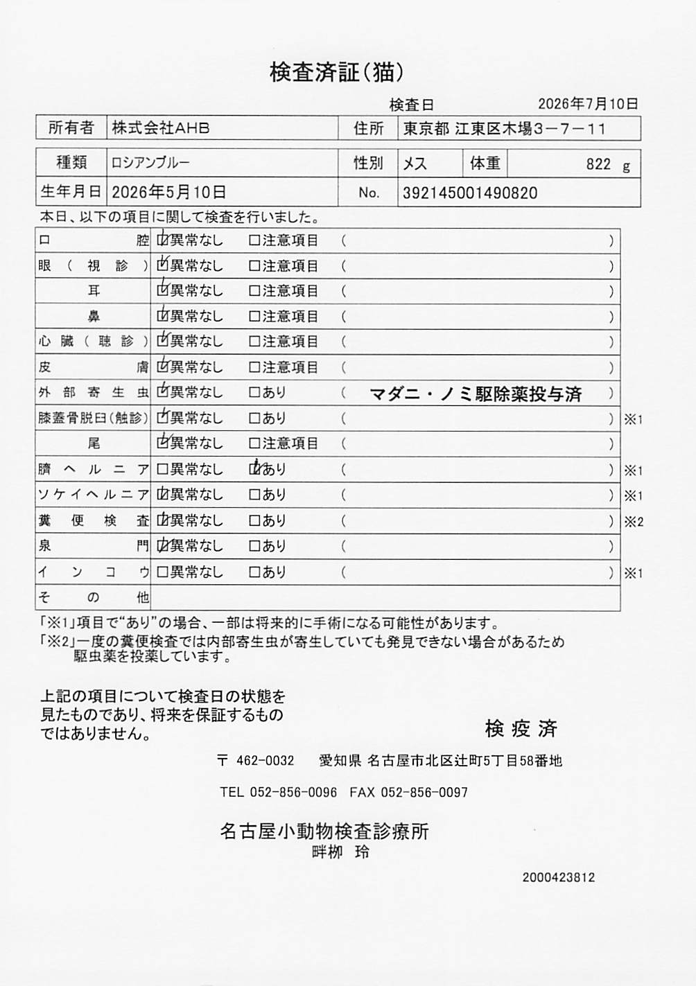 ロシアンブルー