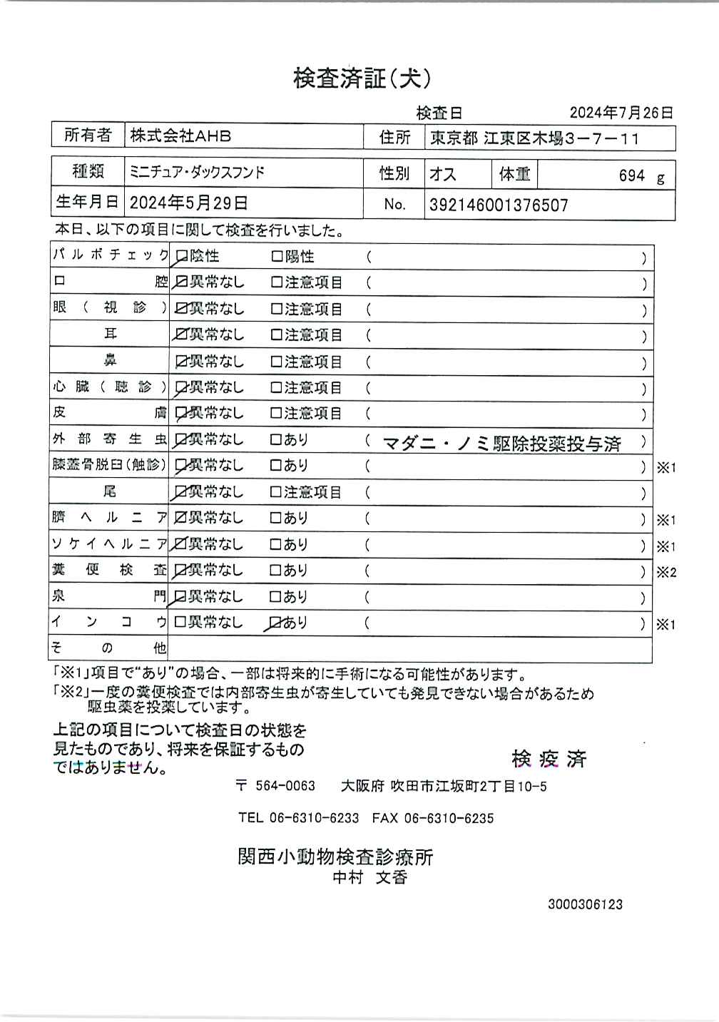 ミニチュア・ダックスフンド