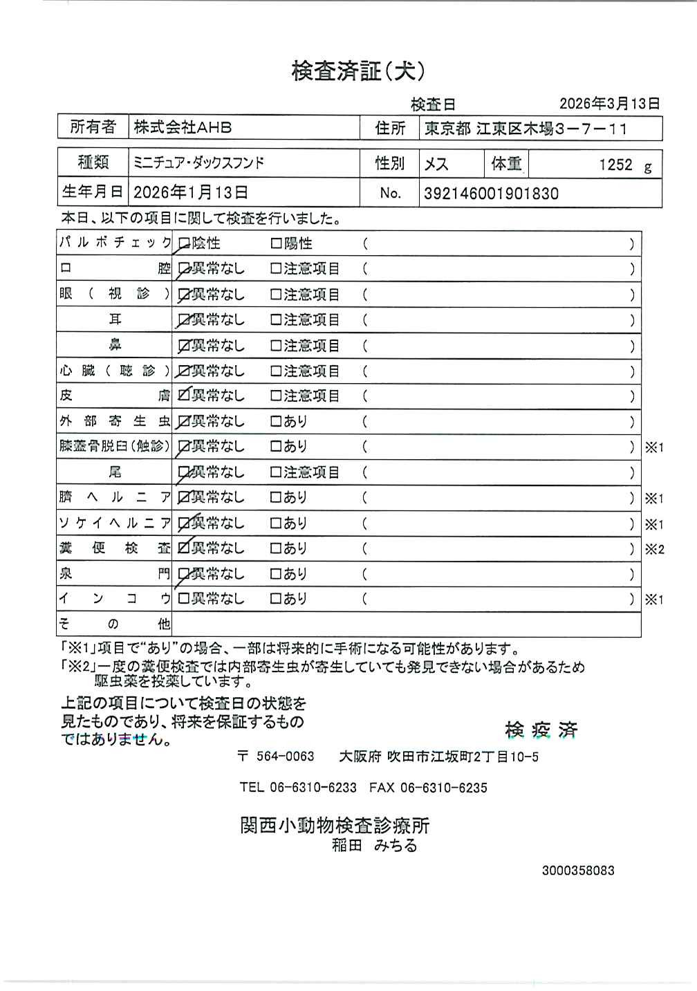 ミニチュア・ダックスフンド