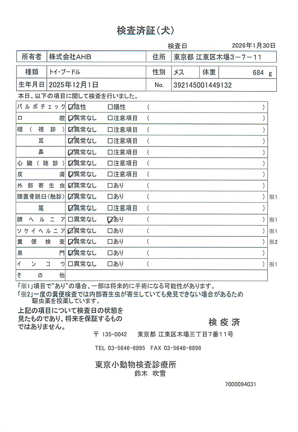 トイ・プードル
