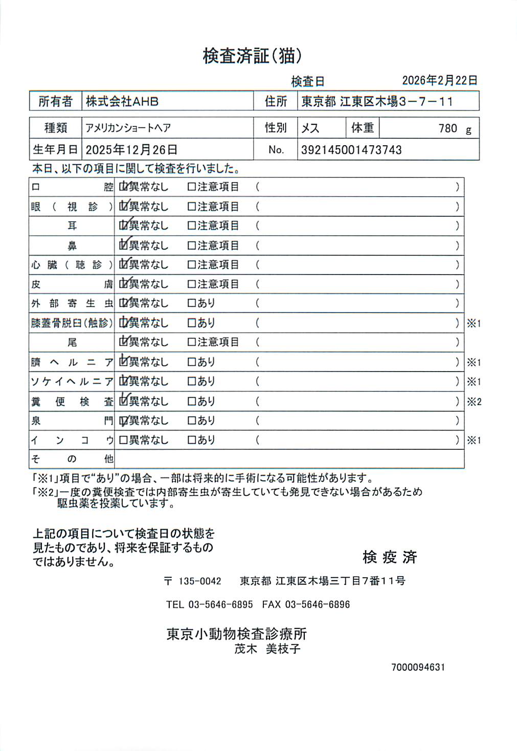 アメリカンショートヘア